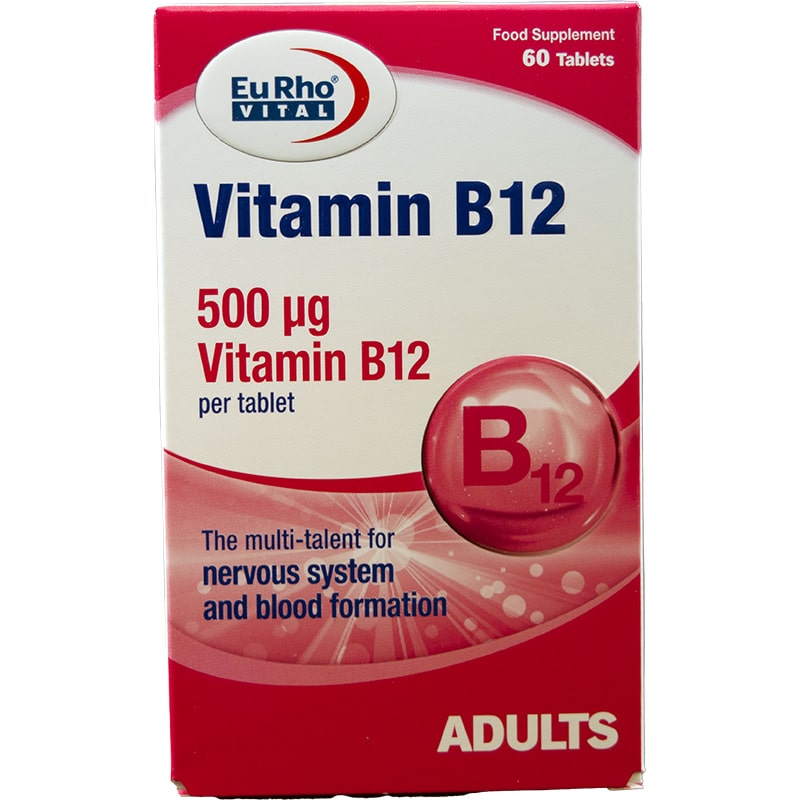 قرص ویتامین B12 یوروویتال 60 عددی